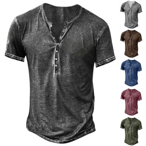 Vintage henley shirt - vintage,