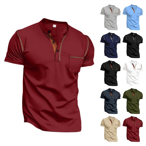 Herren henley shirt kurzarm - herren,
