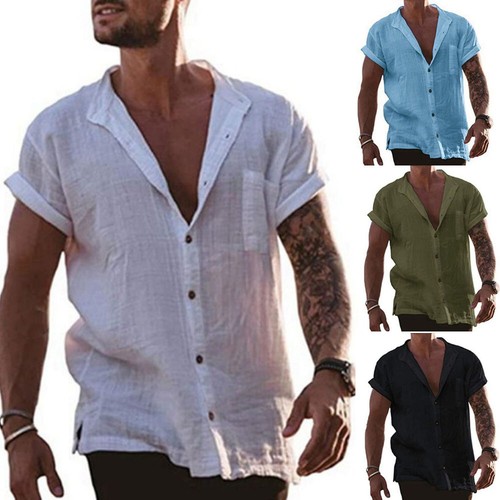 Herren leinenhemd strand - leinenhemd,