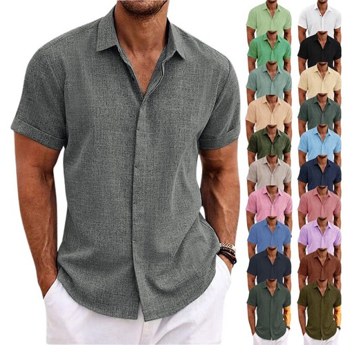 Herren kurzarm hemd button - herren,
