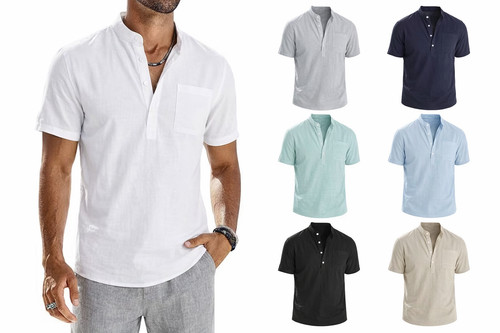 Herren sommer leinenhemd - sommer,