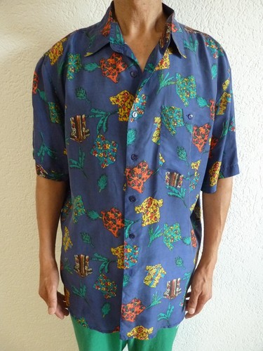 Seidenhemd hawaii stil nr - in, hawaii-stil,