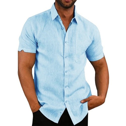 Herren knopf kurzarmshirt - herren,