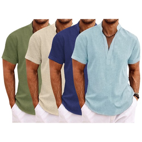Herren leinen hemd kurzarm - herren,