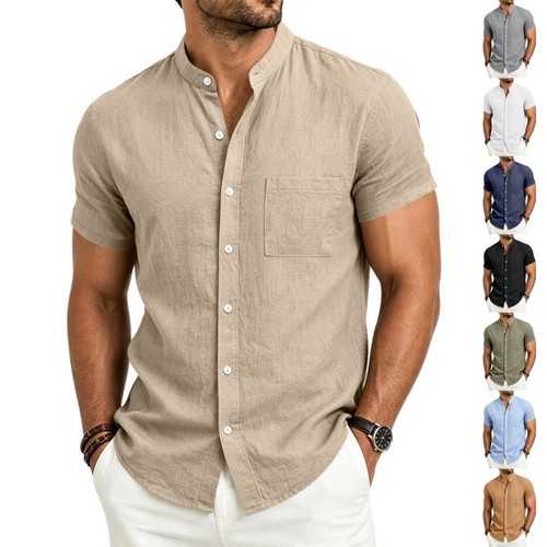 Henley leinenhemd herren - henley,